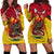 Papua New Guinea Rugby Kumul Pride Hoodie Dress - LT2 YELLOW - Polynesian Pride