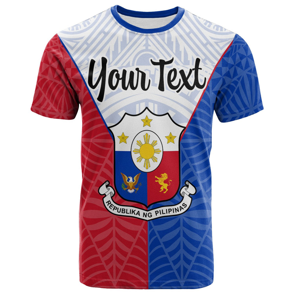 Pilipinas T Shirt Custom Seal of Pilipinas Style Unisex Blue - Red - Polynesian Pride