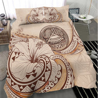 American Samoa Bedding Set - Hibiscus Flower Vintage Style - Polynesian Pride