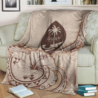 Guam Premium Blanket - Hibiscus Flowers Vintage Style - Polynesian Pride