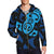 Maori Blue Mangopare Zip Hoodie - Polynesian Pride