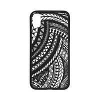 Polynesian 15 Rubber Phone Case One Size iPhone X Black - White - Polynesian Pride