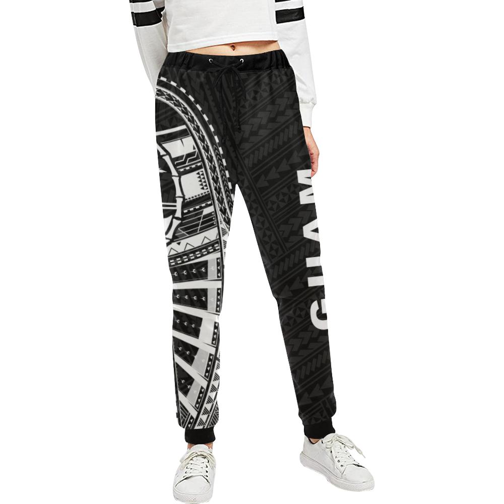 Guam Rising 1st Sweatpants (White) A6 Unisex 6XL Black - Polynesian Pride