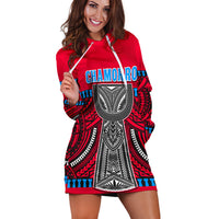 (Custom Personalised) Guam Chamorro Hoodie Dress Latte Stone Red Polynesian Haligi LT13 - Polynesian Pride