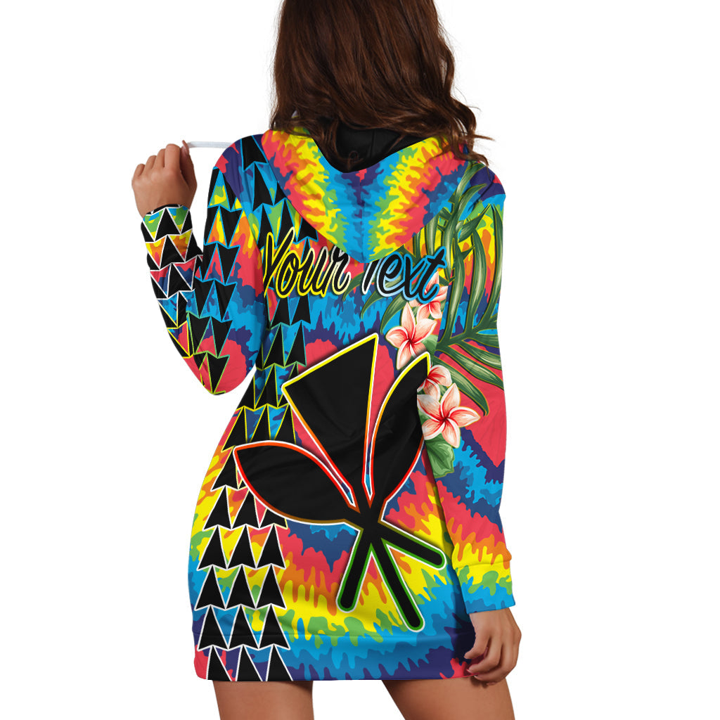 (Custom Personalised) Hawaii Rainbow Tie Dye Hoodie Dress Flowers Polynesian Hawaiian Tribal LT13 - Polynesian Pride
