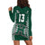 (Custom Text and Number) Hawaii Football Hoodie Dress Kakau Warrior Be Stronger LT13 - Polynesian Pride