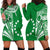 Cook Islands Tatau Hoodie Dress Symbolize Passion Stars Version Green LT13 Green - Polynesian Pride