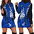 (Custom Personalised) New Caledonia Hoodie Dress Nautilus Blue Polynesian Hibiscus LT13 Blue - Polynesian Pride