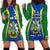 (Custom Personalised) Solomon Islands Day Hoodie Dress 44 Years Independence Anniversary LT13 Green - Polynesian Pride