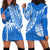 Fiji Rugby Sevens Hoodie Dress Fijian 7s Tapa Polynesian Blue Ver.01 LT13 Blue - Polynesian Pride