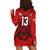 (Custom Text and Number) Tonga Rugby MMT Hoodie Dress Ngatu Mate Maa Tonga Simple LT13 - Polynesian Pride