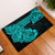 Hawaii Kakau Door Mat Polynesian Floral Tribal Aqua Version LT9 Aqua - Polynesian Pride