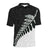 Maori Fern Black and White Polo T Shirts - Polynesian Pride