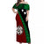 PNG Hibiscus Tribal Pattern Off Shoulder Long Dress - East New Britain LT7 Long Dress Black - Polynesian Pride