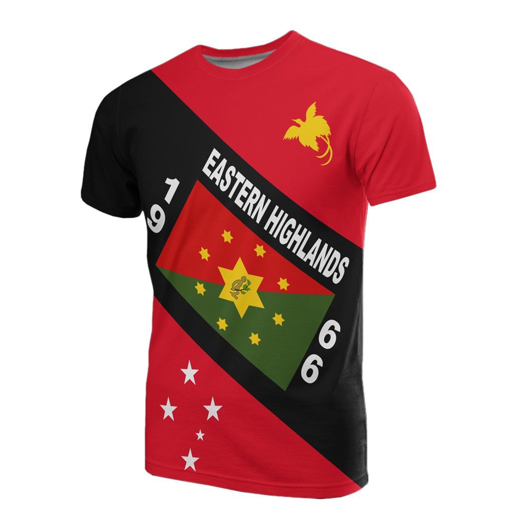 Papua New Guinea T Shirt PNG Flag Eastern HighlAnds Province Flag Unisex Red - Polynesian Pride