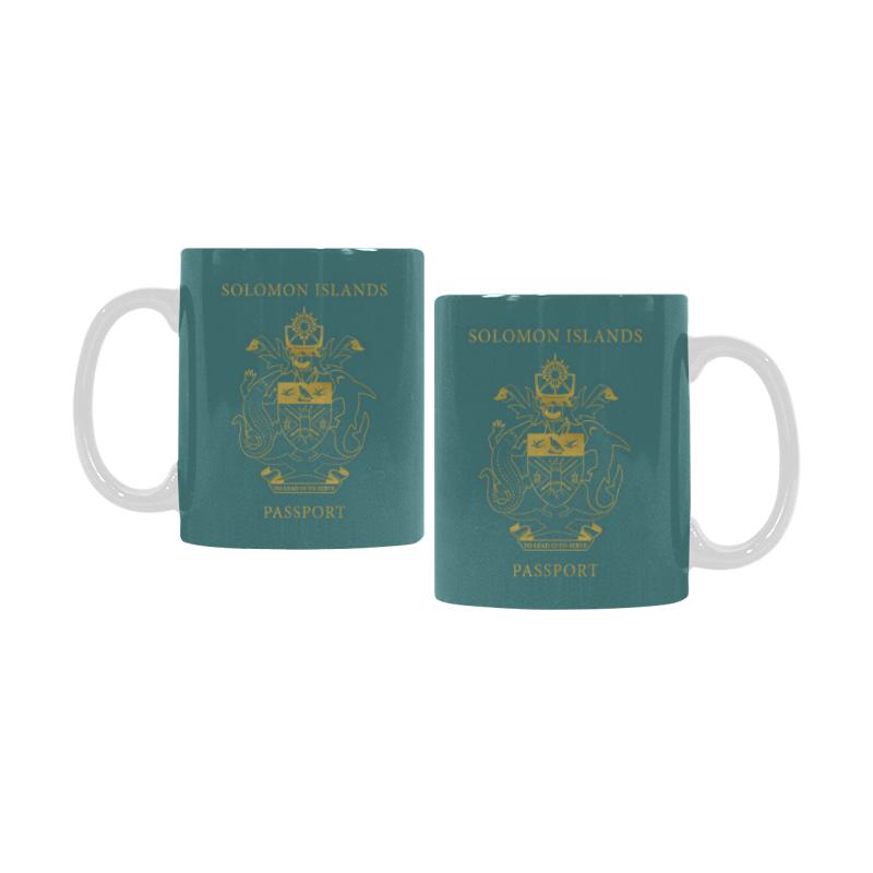 Solomon Islands Passport White Mug - Polynesian Pride