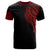 Papua New Guinea T Shirt Papua New Guinea Tatau Red Patterns With Coat Of Arms Unisex Black - Polynesian Pride