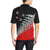 Maori Fern Black and Red Polo T Shirt - Polynesian Pride