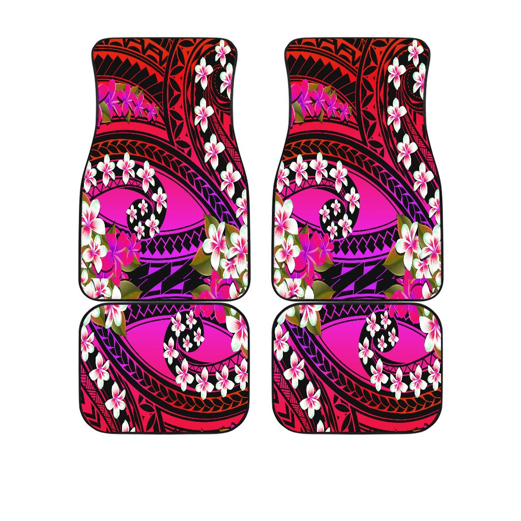 Hawaii Plumeria Polynesian Car Floor Mats - Hope - Purple - AH Car Floor Mats Universal Fit Purple - Polynesian Pride