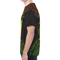 Hawaii All Over Print T Shirt Hawaii Map Polynesian Tattoo Style Reggae Version - Polynesian Pride