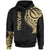 Tokelau Hoodie Tokelau Tatau Gold Patterns Unisex Black - Polynesian Pride