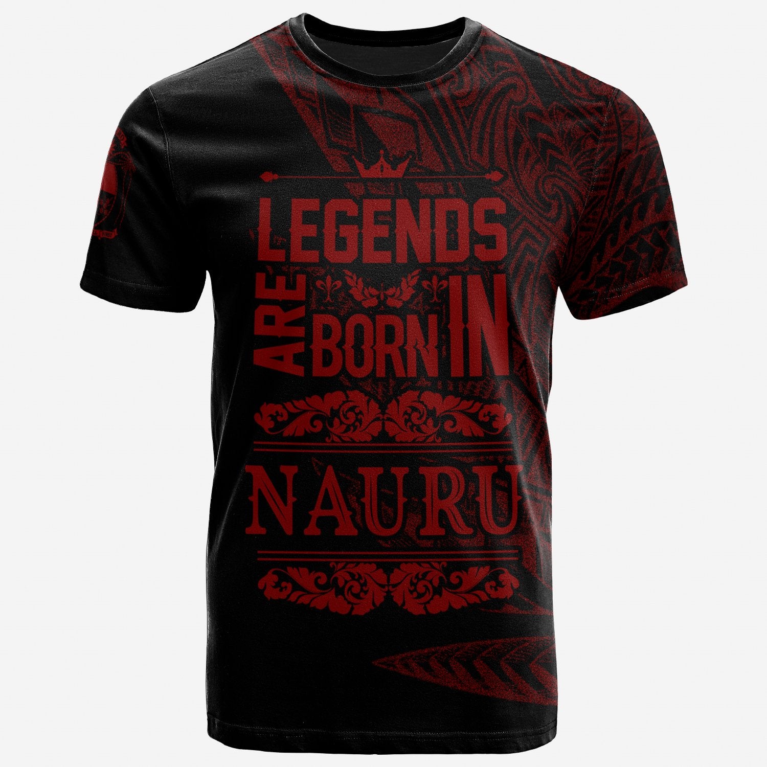 Nauru T Shirt Legends Are Born In Red Color Unisex Red - Polynesian Pride