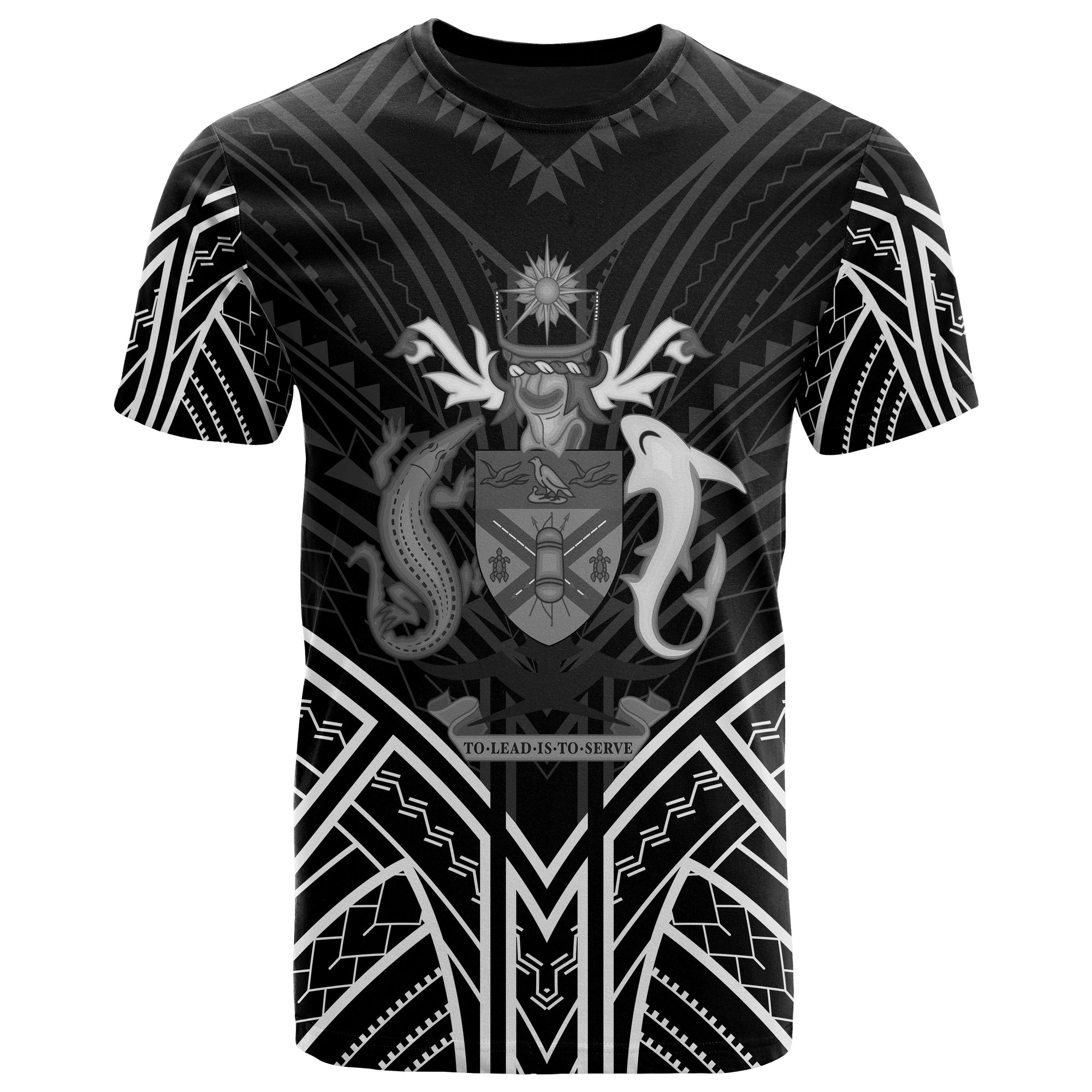 Solomon Islands T Shirt Solomon Islands Seal Tribal Black Color Patterns Unisex Black - Polynesian Pride