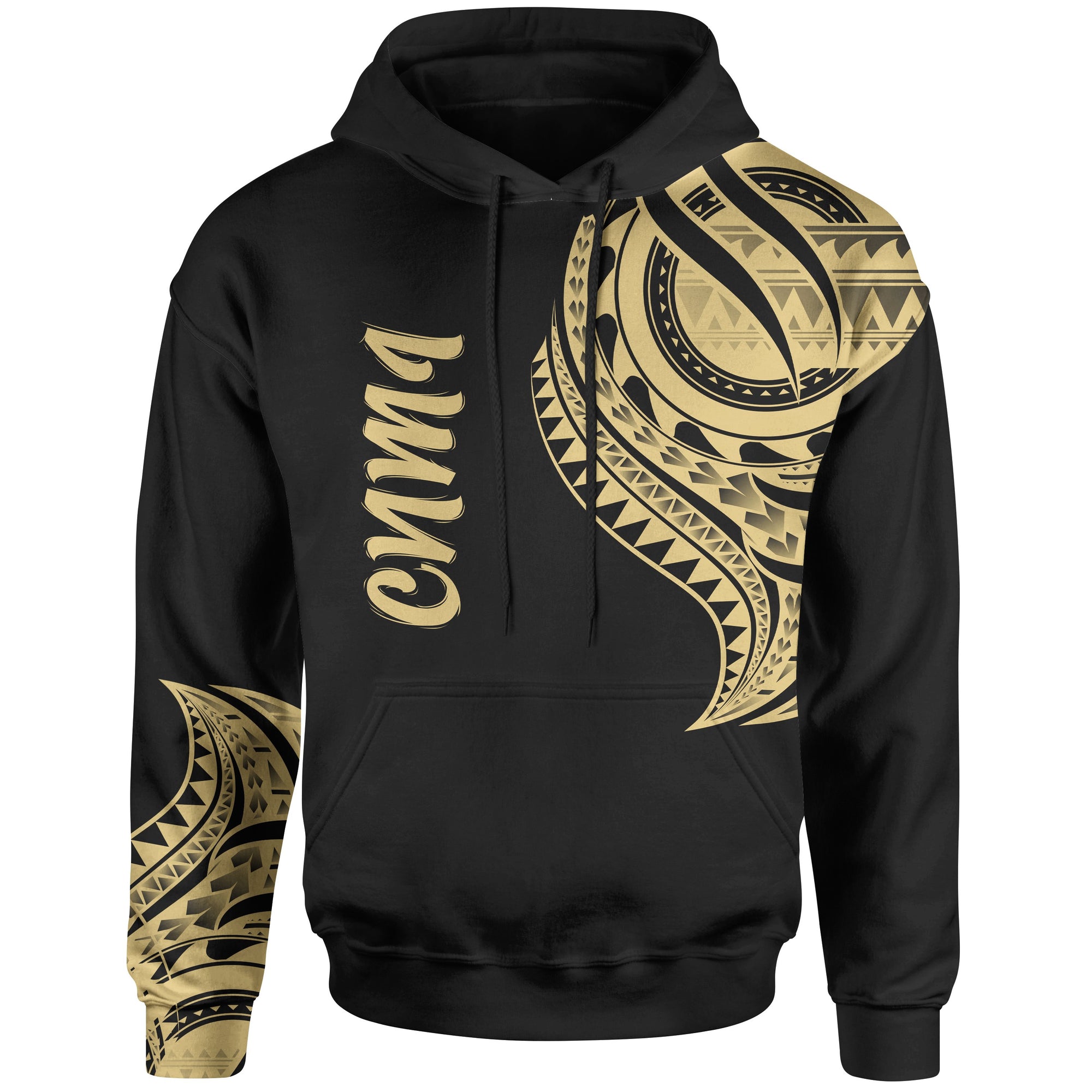 Northern Mariana Islands Hoodie Northern Mariana Islands Tatau Gold Patterns Unisex Black - Polynesian Pride