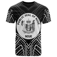 Niue T Shirt Niue Seal Tribal Black Color Patterns Unisex Black - Polynesian Pride