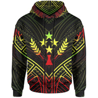 Kosrae State Hoodie Kosrae State Seal Reggae Tribal Patterns Unisex Black - Polynesian Pride