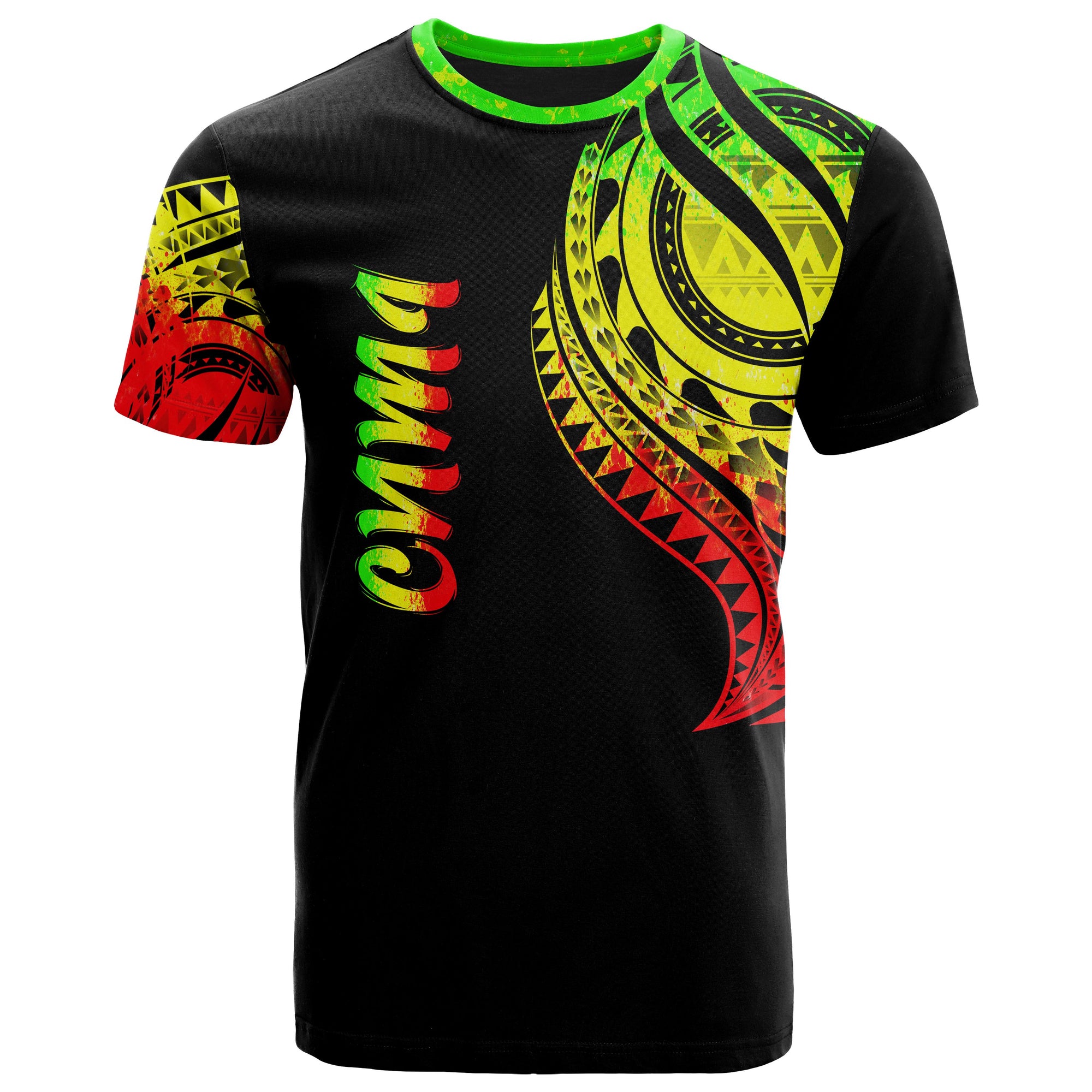 Northern Mariana Islands T Shirt Northern Mariana Islands Tatau Reggae Patterns Unisex Black - Polynesian Pride