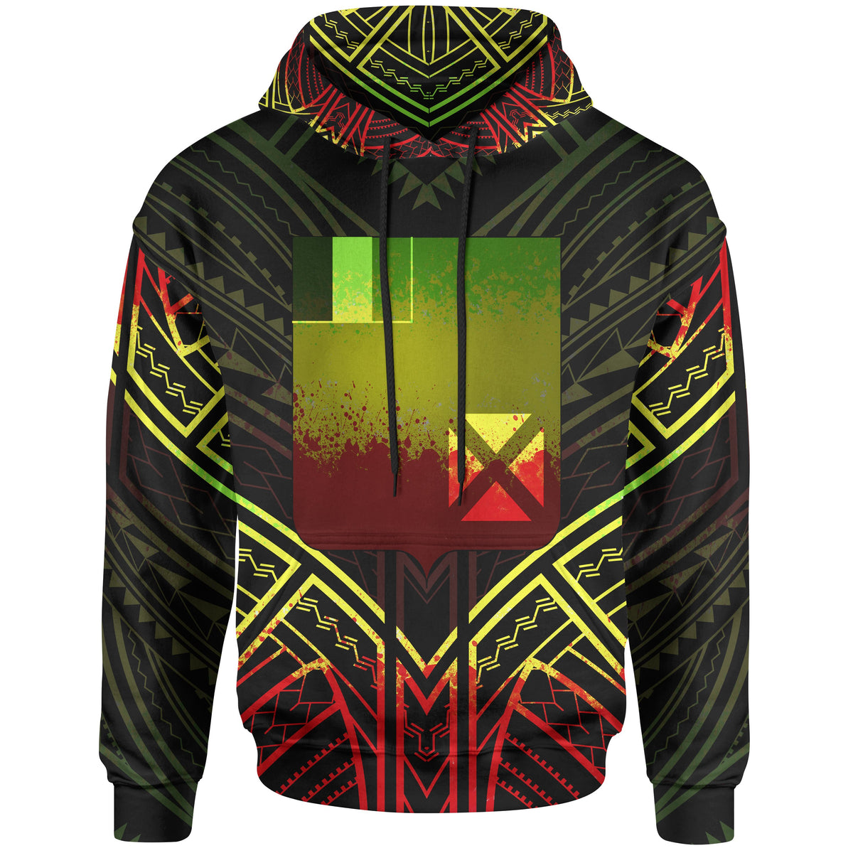 Wallis & Futuna Hoodie Wallis & Futuna Seal Reggae Tribal Patterns Unisex White - Polynesian Pride