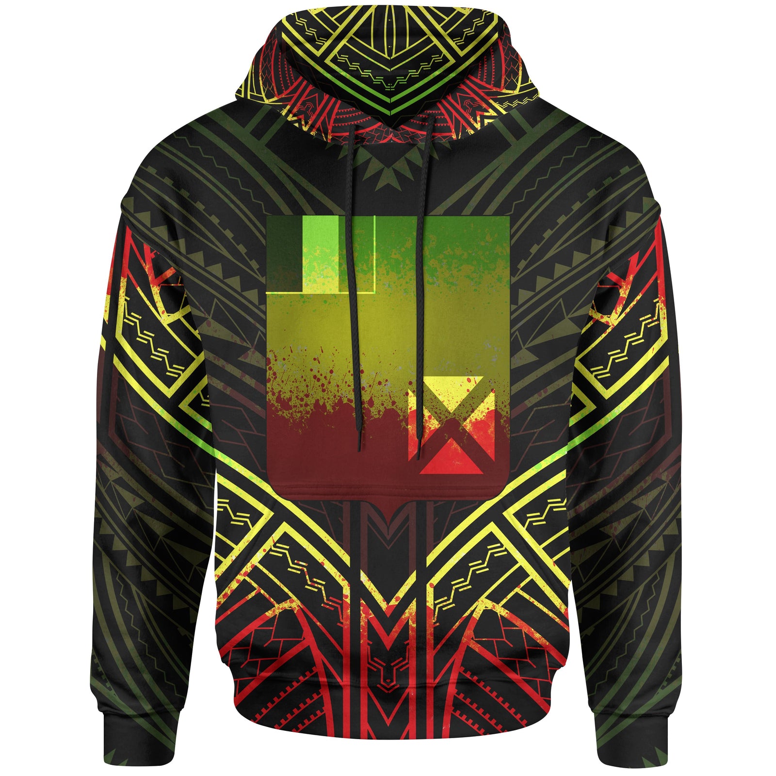 Wallis & Futuna Hoodie Wallis & Futuna Seal Reggae Tribal Patterns Unisex White - Polynesian Pride