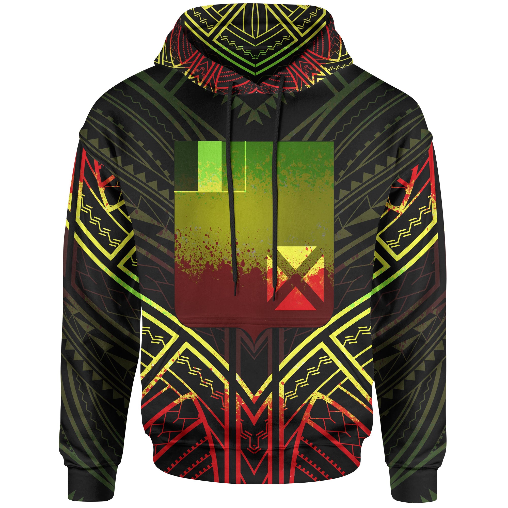 Wallis & Futuna Hoodie Wallis & Futuna Seal Reggae Tribal Patterns Unisex White - Polynesian Pride