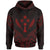 Kosrae State Hoodie Kosrae State Seal Red Tribal Patterns Unisex Black - Polynesian Pride