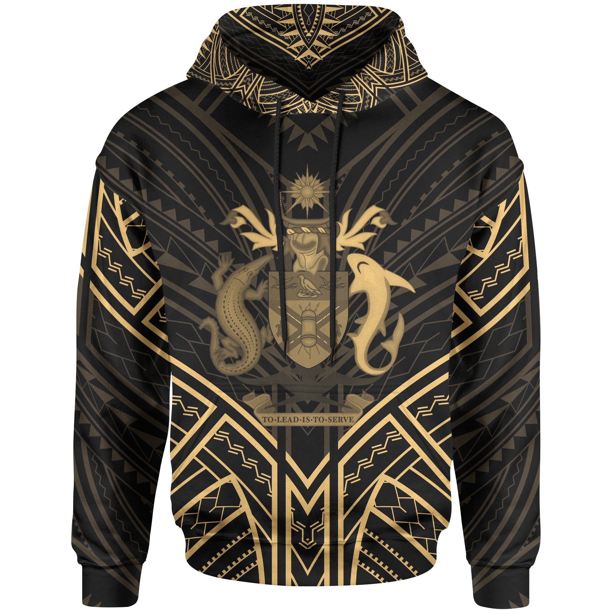 Solomon Islands Hoodie Solomon Islands Seal Gold Tribal Patterns Unisex White - Polynesian Pride