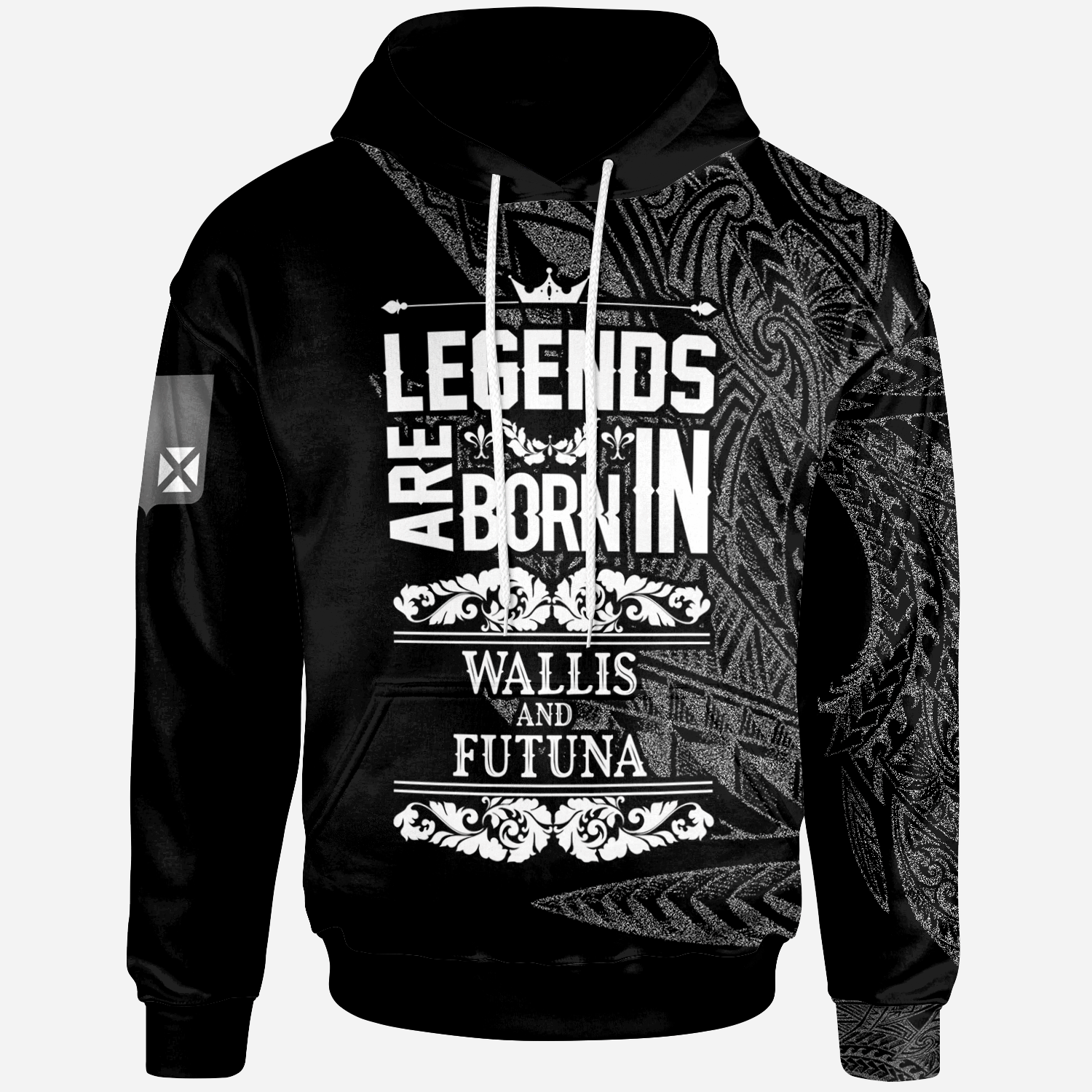 Wallis & Futuna Hoodie Legends Are Born In White Color Unisex White - Polynesian Pride