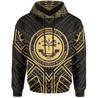 Federated States of Micronesia Hoodie Federated States of Micronesia Seal Gold Tribal Patterns Unisex Black - Polynesian Pride