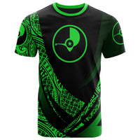 Yap State T Shirt Green Polynesian Patterns Sport Style Unisex Black - Polynesian Pride