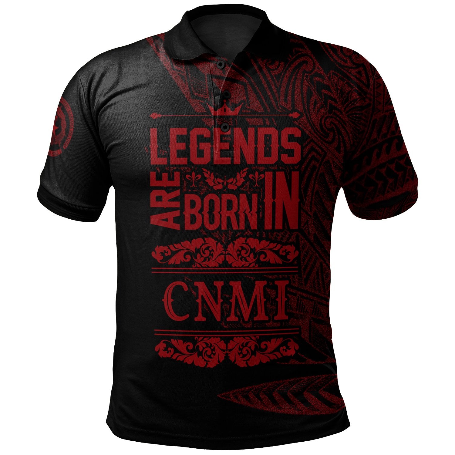 Northern Mariana Islands Polo Shirt Legends Are Born In Red Color Unisex Red - Polynesian Pride