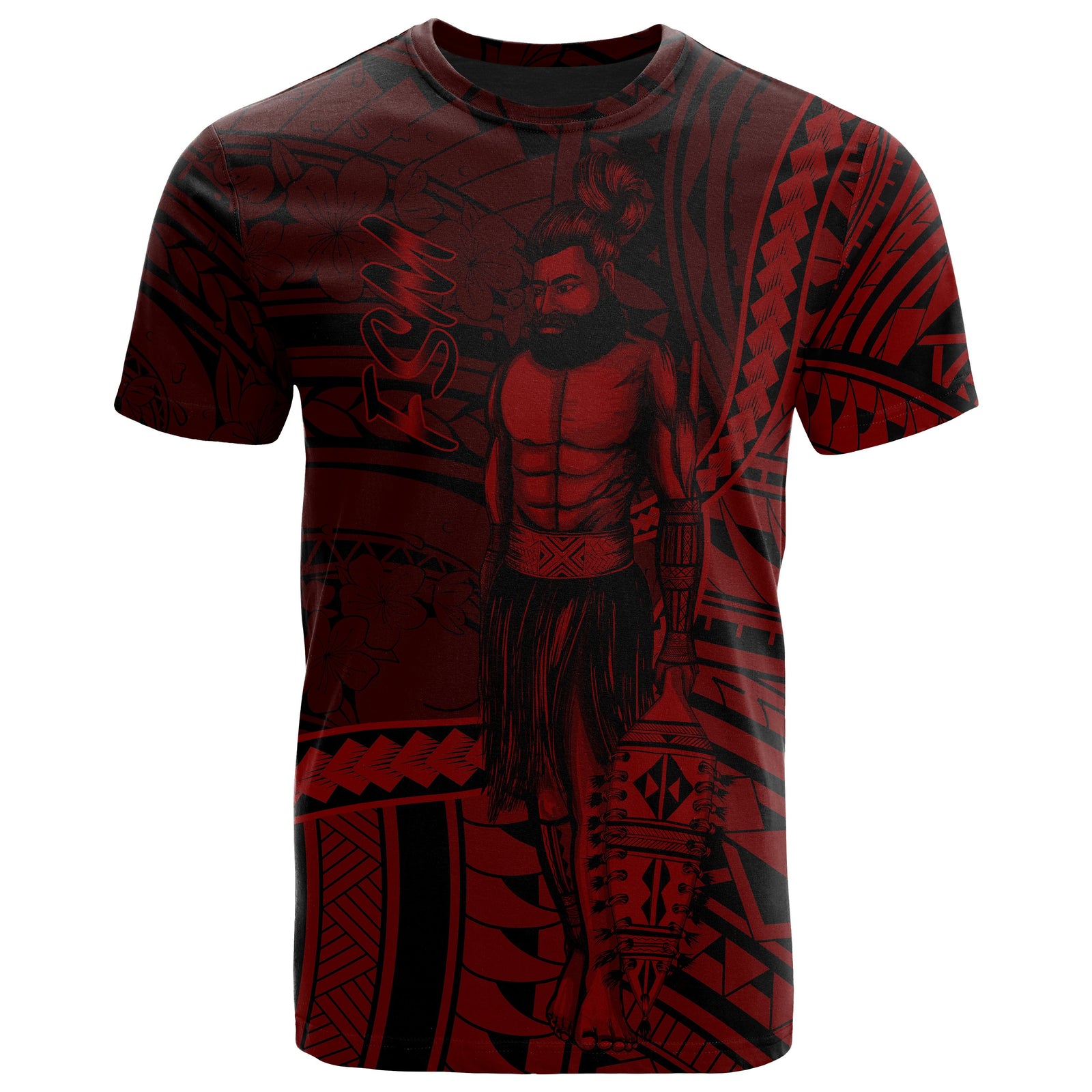 Federated States of Micronesia T Shirt Seal of Federated States of Micronesia Polynesian Red Patterns Unisex Black - Polynesian Pride