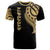 Kiribati T Shirt Kiribati Tatau Gold Patterns Unisex Black - Polynesian Pride