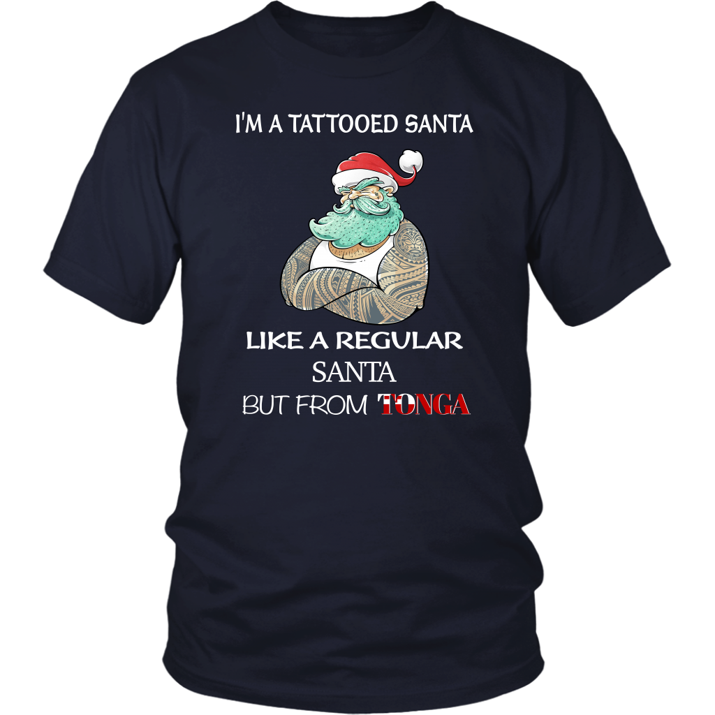 Tonga T Shirt Im A Tattooed Santa - Polynesian Pride