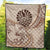 French Polynesia Premium Quilt - Hibiscus Flowers Vintage Style - Polynesian Pride