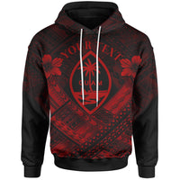 Guam Polynesian Custom Hoodie Guam Red Seal Camisole Hibiscus Style Unisex Red - Polynesian Pride