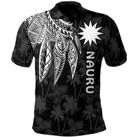 Nauru Polo Polynesian Wings (White) Unisex White - Polynesian Pride