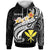 Hawaii Hoodie Kanaka Maoli Polynesian Patterns Plumeria (Black) Unisex Black - Polynesian Pride