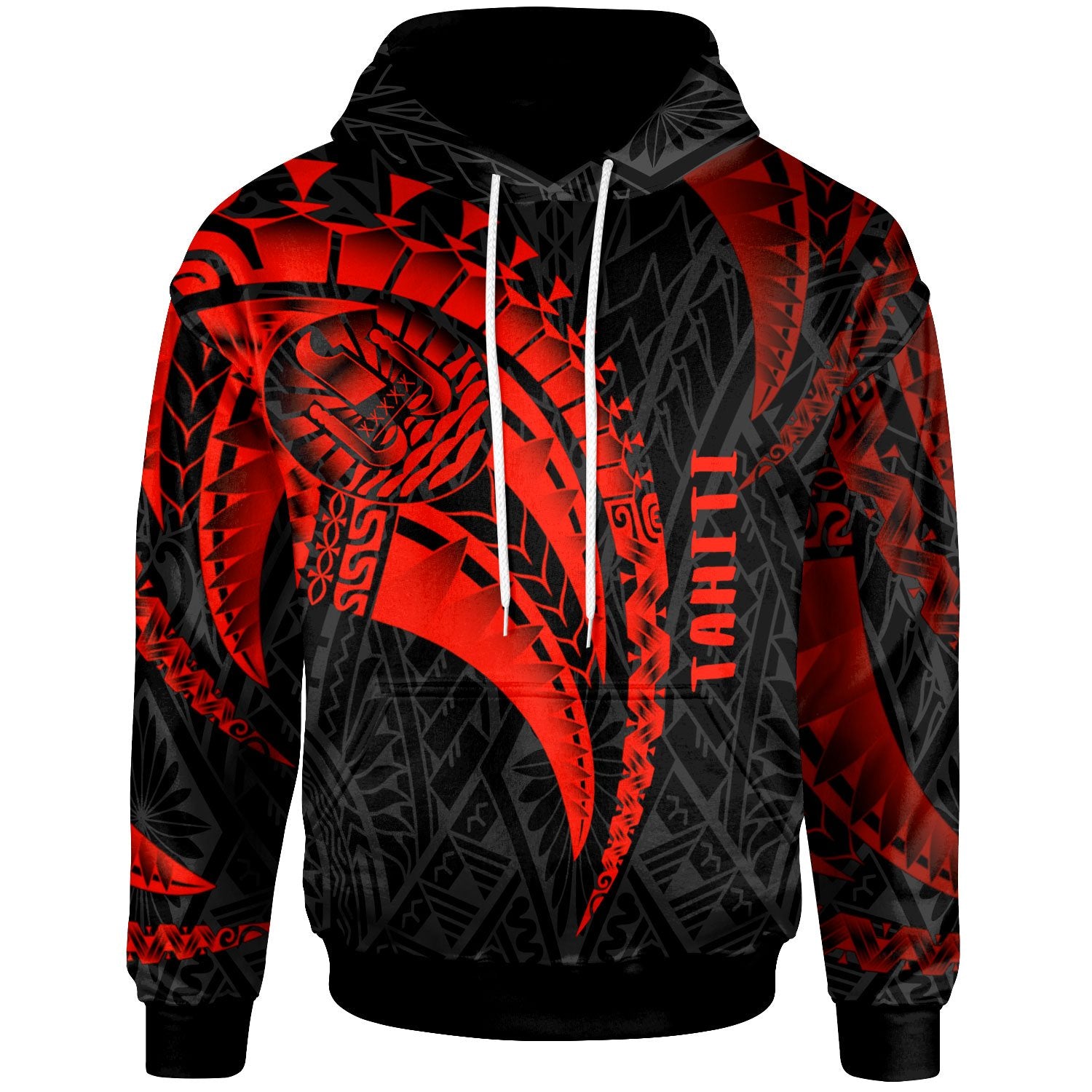 Tahiti Hoodie Polynesian Tahiti Seal Unisex Red - Polynesian Pride