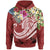 Kosrae Polynesian Hoodie Summer Plumeria (Red) Unisex Red - Polynesian Pride