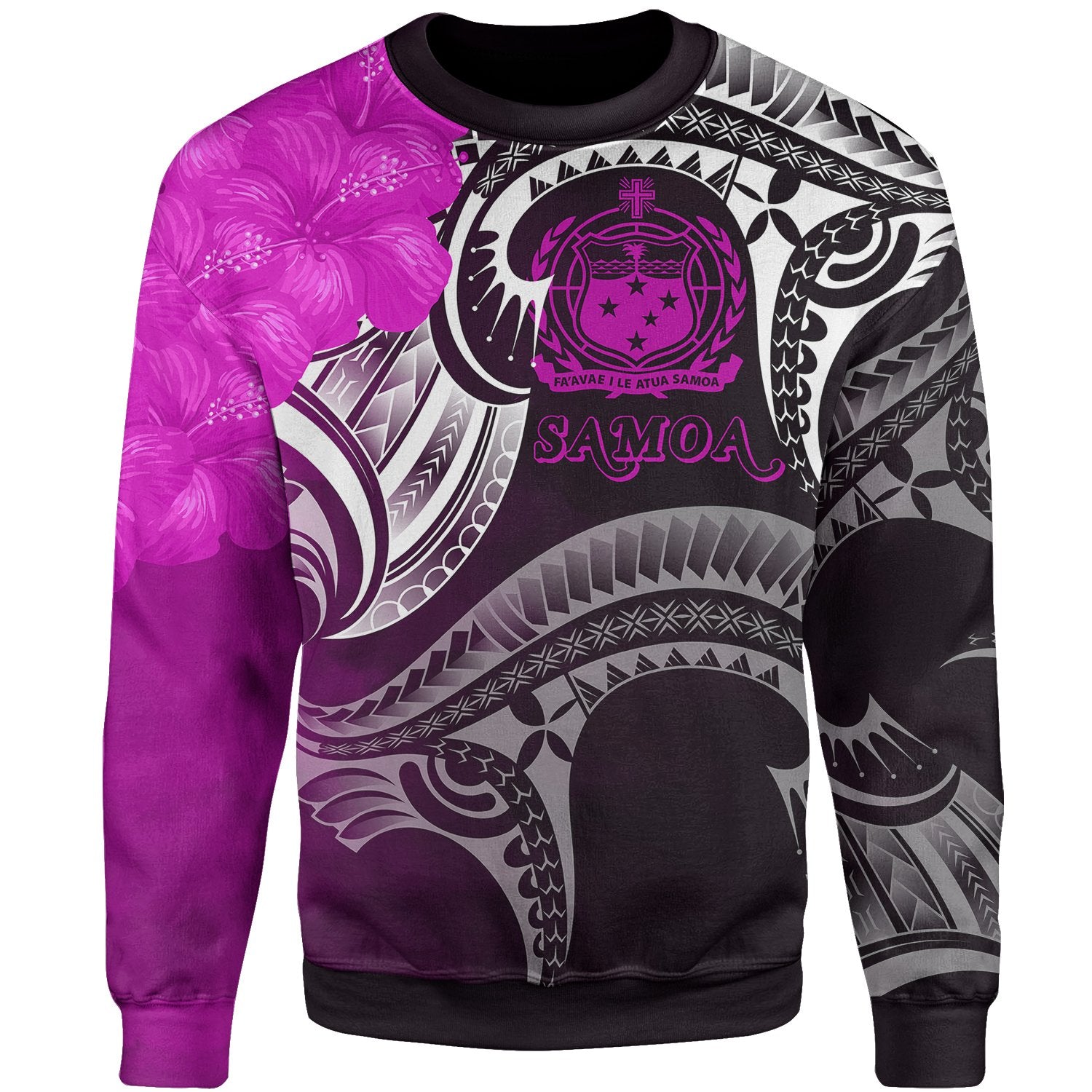 Samoa Sweaters - Samoa Seal Wave Style (Pink) Unisex Pink - Polynesian Pride